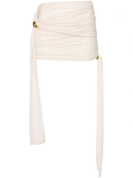 Drapované mini sukně Blumarine bílé