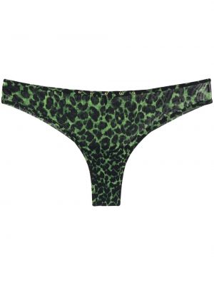 Hlačke s potiskom z leopardjim vzorcem Marlies Dekkers zelena