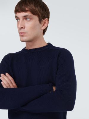 Suéter roto de algodón de algodón Saint Laurent