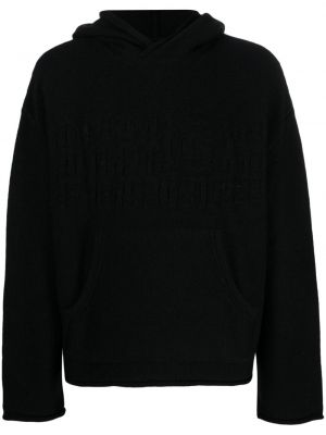 Megztas džemperis su gobtuvu Mm6 Maison Margiela juoda