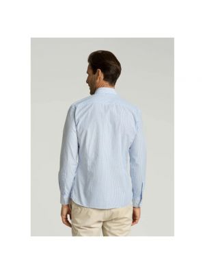 Camisa de algodón Hackett azul