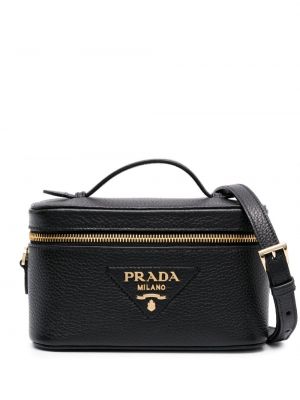 Кожени чанта през рамо Prada