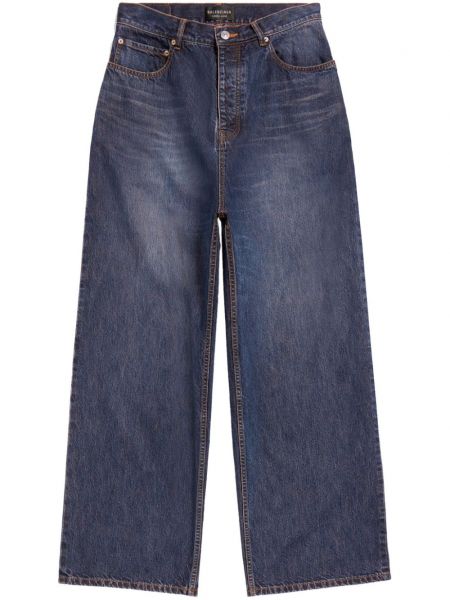Voľné džínsy Balenciaga modrá