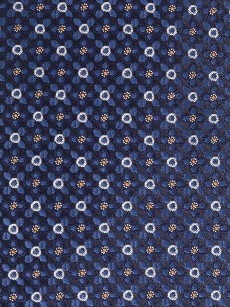 Corbata de seda con estampado geométrico Canali azul