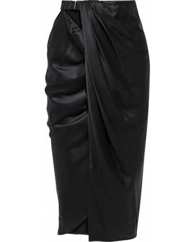 Černé saténové sukně Helmut Lang