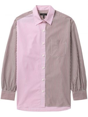 Βαμβακερό πουκάμισο Rag & Bone ροζ