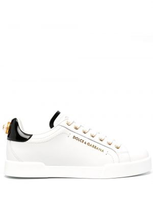 Кросівки на шнурівці Dolce & Gabbana, білі