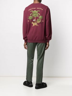 Sweatshirt mit print mit rundem ausschnitt Maharishi rot