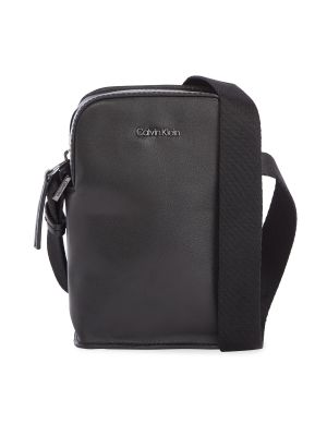 Шкіряна сумка через плече Calvin Klein чорна