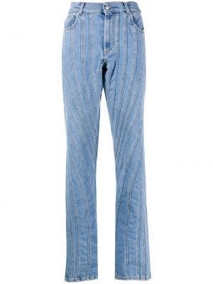 Jeans a vita alta Mugler blu