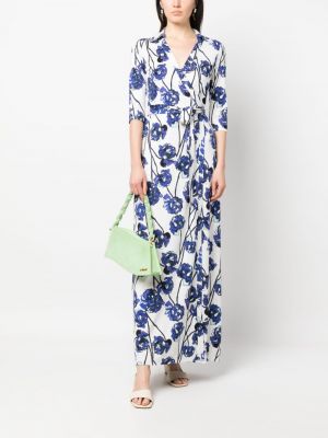 Mustriline lilleline siidist kleit Dvf Diane Von Furstenberg