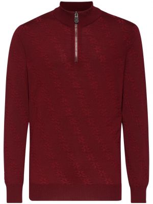 Jacquard pleteni džemper Billionaire crvena