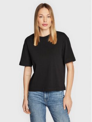 T-shirt en tricot Gina Tricot noir