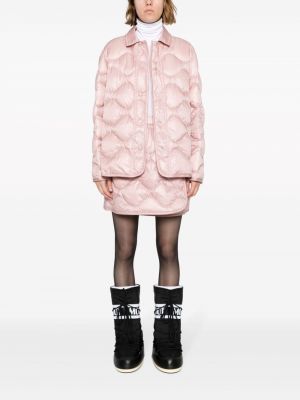 Prošívané mini sukně Moncler růžové
