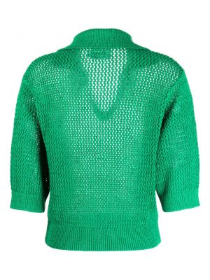 Sweter z dekoltem w serek Izzue zielony