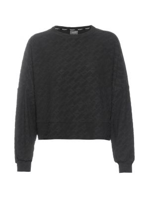 Меланжов пуловер с качулка Puma черно