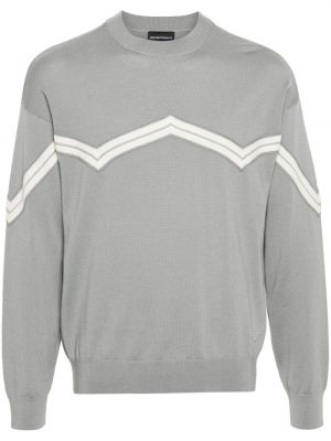 Volneni pulover s črtami Emporio Armani