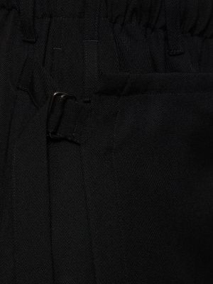 Pantalones de lana Yohji Yamamoto negro