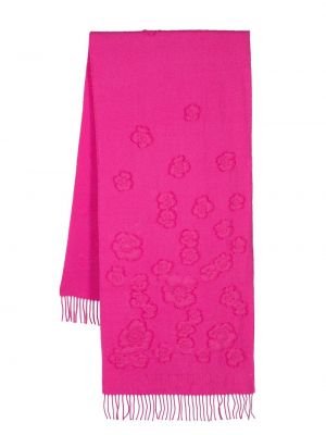 Fular cu model floral tricotate Valentino roz