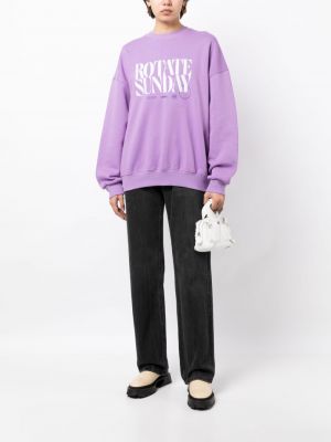 Sweatshirt aus baumwoll mit print Rotate lila
