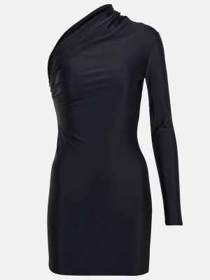 Mini vestido de punto asimétrico Balenciaga negro