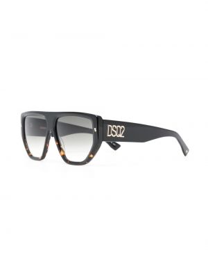Okulary przeciwsłoneczne z nadrukiem oversize Dsquared2 Eyewear czarne