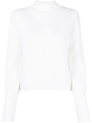 Pull en cachemire à manches bouffantes Allude blanc