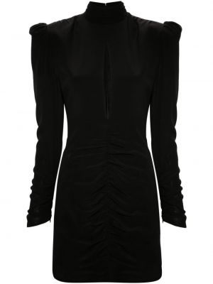 Hodvábne koktejlkové šaty Alessandra Rich čierna