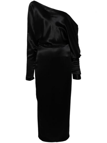 Μεταξωτή κοκτέιλ φόρεμα Kiki De Montparnasse μαύρο