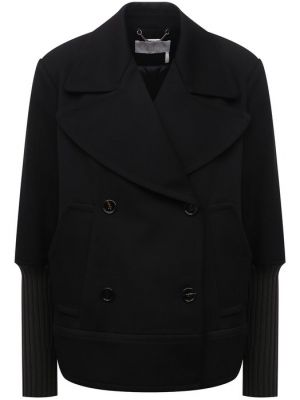 Шерстяное пальто Chloé черное