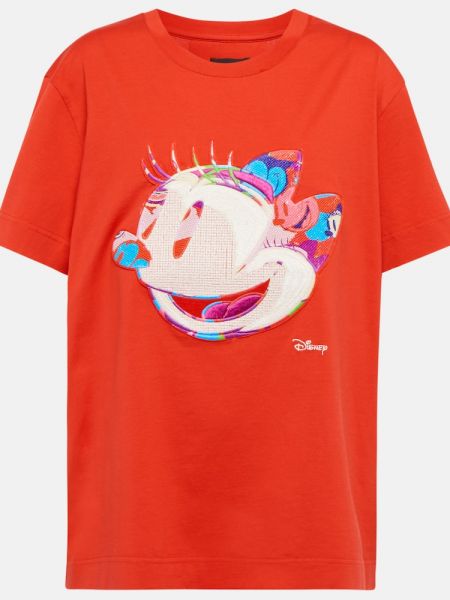 Bavlnené tričko s potlačou Givenchy - červená