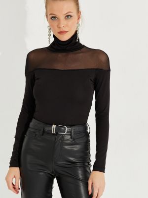 Блуза от тюл Cool & Sexy черно