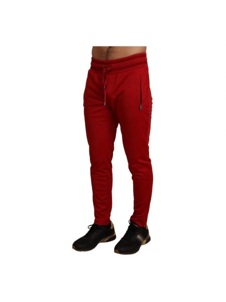 Spodnie sportowe Dolce And Gabbana czerwone