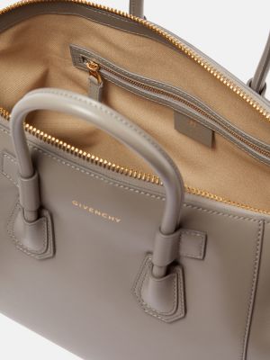Kožená sportovní taška Givenchy šedá