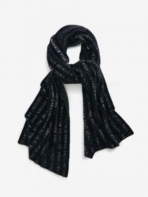 Черный шарф с принтом Desigual