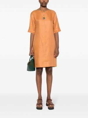 Robe mi-longue en lin Antonelli orange