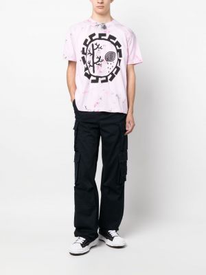 T-shirt en coton à imprimé Westfall rose