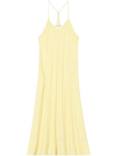 Μεταξωτός φόρεμα με τιράντες John Elliott κίτρινο