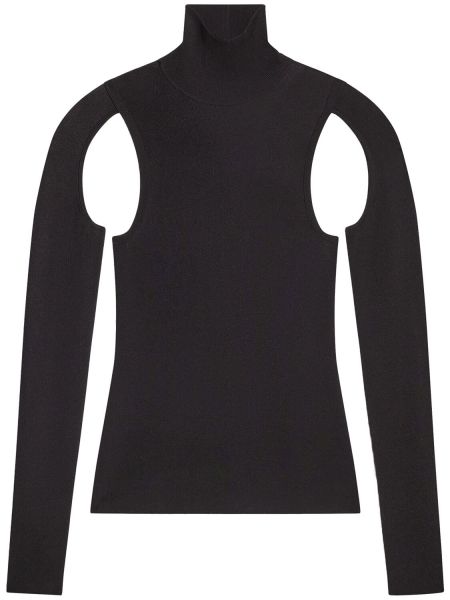 Viskose turtleneck Helmut Lang svart