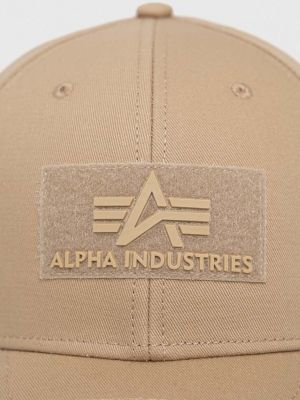 Șapcă din bumbac Alpha Industries maro