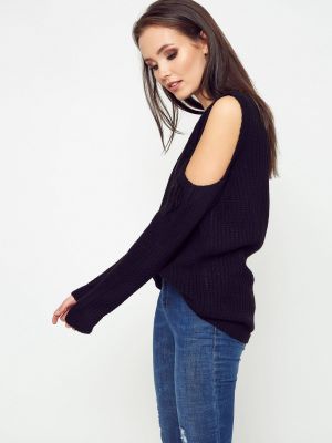 Pletený sveter Yups čierna