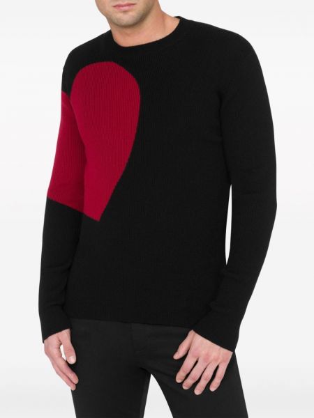Vlněný svetr se srdcovým vzorem Moschino