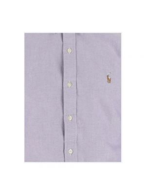 Camisa con bordado de lino Ralph Lauren violeta