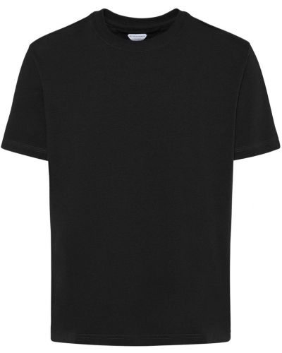 Kokvilnas t-krekls džersija Bottega Veneta melns