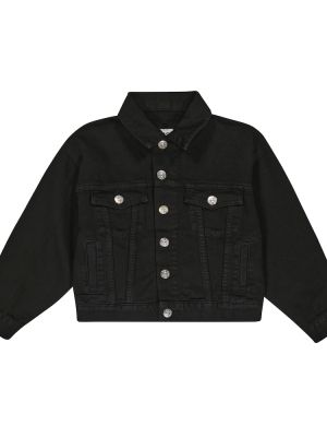 Jeansjacka för tjejer Mm6 Maison Margiela Kids svart