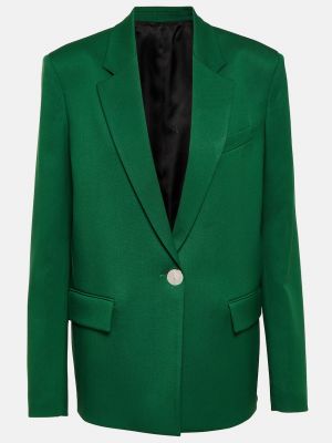 Шерстяной пиджак The Attico зеленый