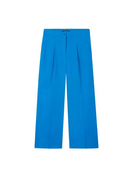 Niebieskie spodnie relaxed fit Luisa Cerano