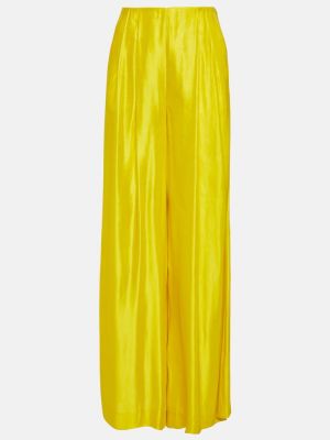 Παντελόνι σε φαρδιά γραμμή Dorothee Schumacher κίτρινο