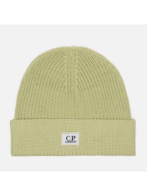 Хлопковая шапка C.p. Company зеленая