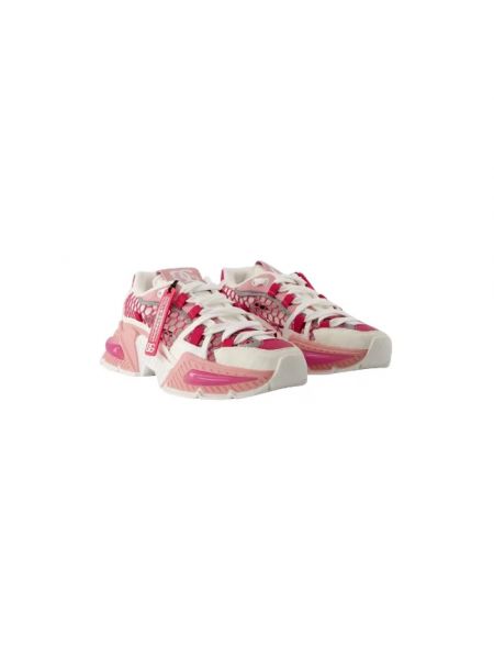 Sneakersy skórzane Dolce & Gabbana Pre-owned różowe